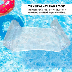 Crystal Mesh Floating Pool Lounger clear look