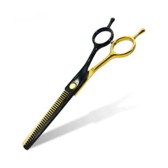 Curved & Straight 7.5" Pet Grooming Scissors - Yellow with Black
