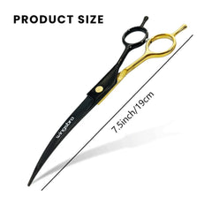 Curved & Straight 7.5" Pet Grooming Scissors - size