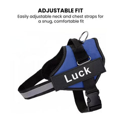 Custom Reflective No-Pull Dog Harness with ID Patch