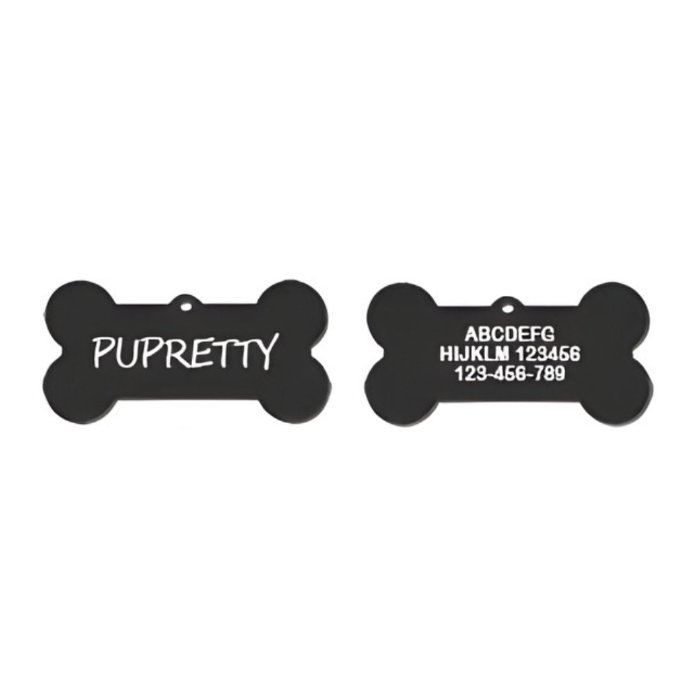 Custom Engraved Bone Pet ID Tag — Personalized Name Tag