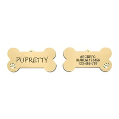 Custom Engraved Bone Pet ID Tag — Personalized Name Tag