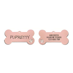 Custom Engraved Bone Pet ID Tag — Personalized Name Tag