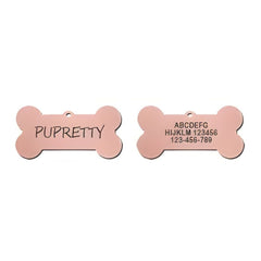 Custom Engraved Bone Pet ID Tag — Personalized Name Tag