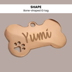 Custom Engraved Bone Pet ID Tag — Personalized Name Tag