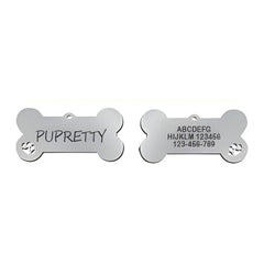 Custom Engraved Bone Pet ID Tag — Personalized Name Tag