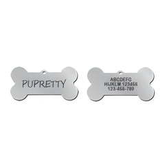 Custom Engraved Bone Pet ID Tag — Personalized Name Tag