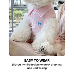 Stylish Cotton Dog Shirt with Collar for Small Pets