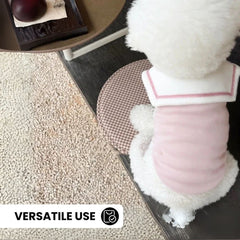 Stylish Cotton Dog Shirt with Collar for Small Pets