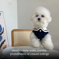 Stylish Cotton Dog Shirt with Collar for Small Pets
