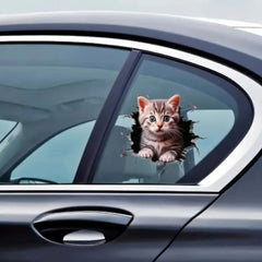 Cute 3D Cat Car Sticker for Bike, Laptop & Windows