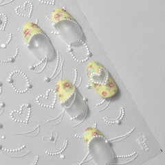 Cute 5D Strawberry Nail Stickers Jelly Fruit Art Decals