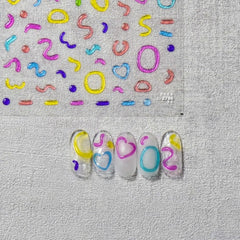 Cute 5D Strawberry Nail Stickers Jelly Fruit Art Decals