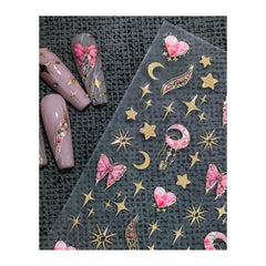 Cute 5D Strawberry Nail Stickers Jelly Fruit Art Decals