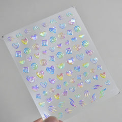 Cute 5D Strawberry Nail Stickers Jelly Fruit Art Decals