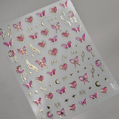 Cute 5D Strawberry Nail Stickers Jelly Fruit Art Decals