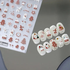 Cute 5D Strawberry Nail Stickers Jelly Fruit Art Decals