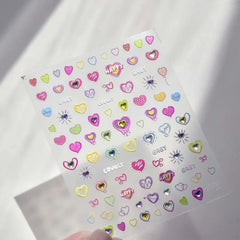 Cute 5D Strawberry Nail Stickers Jelly Fruit Art Decals