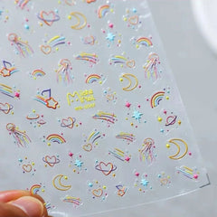 Cute 5D Strawberry Nail Stickers Jelly Fruit Art Decals