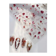 Cute 5D Strawberry Nail Stickers Jelly Fruit Art Decals