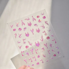 Cute 5D Strawberry Nail Stickers Jelly Fruit Art Decals