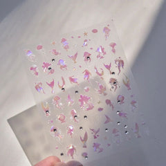 Cute 5D Strawberry Nail Stickers Jelly Fruit Art Decals