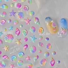 Cute 5D Strawberry Nail Stickers Jelly Fruit Art Decals