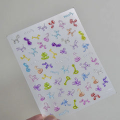 Cute 5D Strawberry Nail Stickers Jelly Fruit Art Decals
