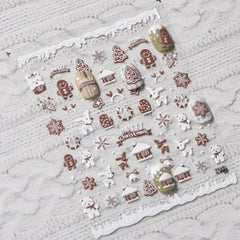Cute 5D Strawberry Nail Stickers Jelly Fruit Art Decals