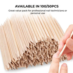 Cuticle Pusher Sticks 100/50Pcs for Manicure Pedicure