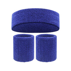 Sports Sweatband & Wristband Set – Cotton Comfort