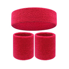 Sports Sweatband & Wristband Set – Cotton Comfort