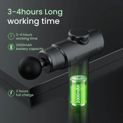 Deep Tissue Massage Gun — 12mm Stroke, 3–4 Hr Battery