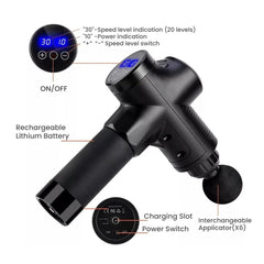 Deep Tissue Massage Gun — 30-Speed Percussion