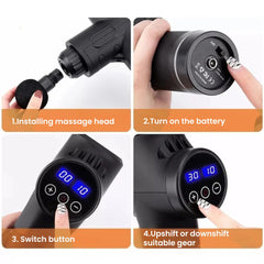 Deep Tissue Massage Gun — 30-Speed Percussion