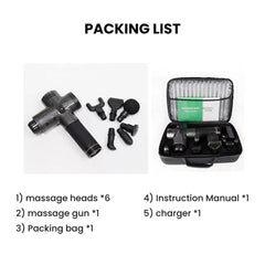 Deep Tissue Massage Gun — 30 Speeds, 6 Heads