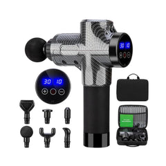 Deep Tissue Massage Gun — 30 Speeds, 6 Heads