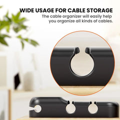 Desktop Cable Organizer Clips — Flexible Wire Holder