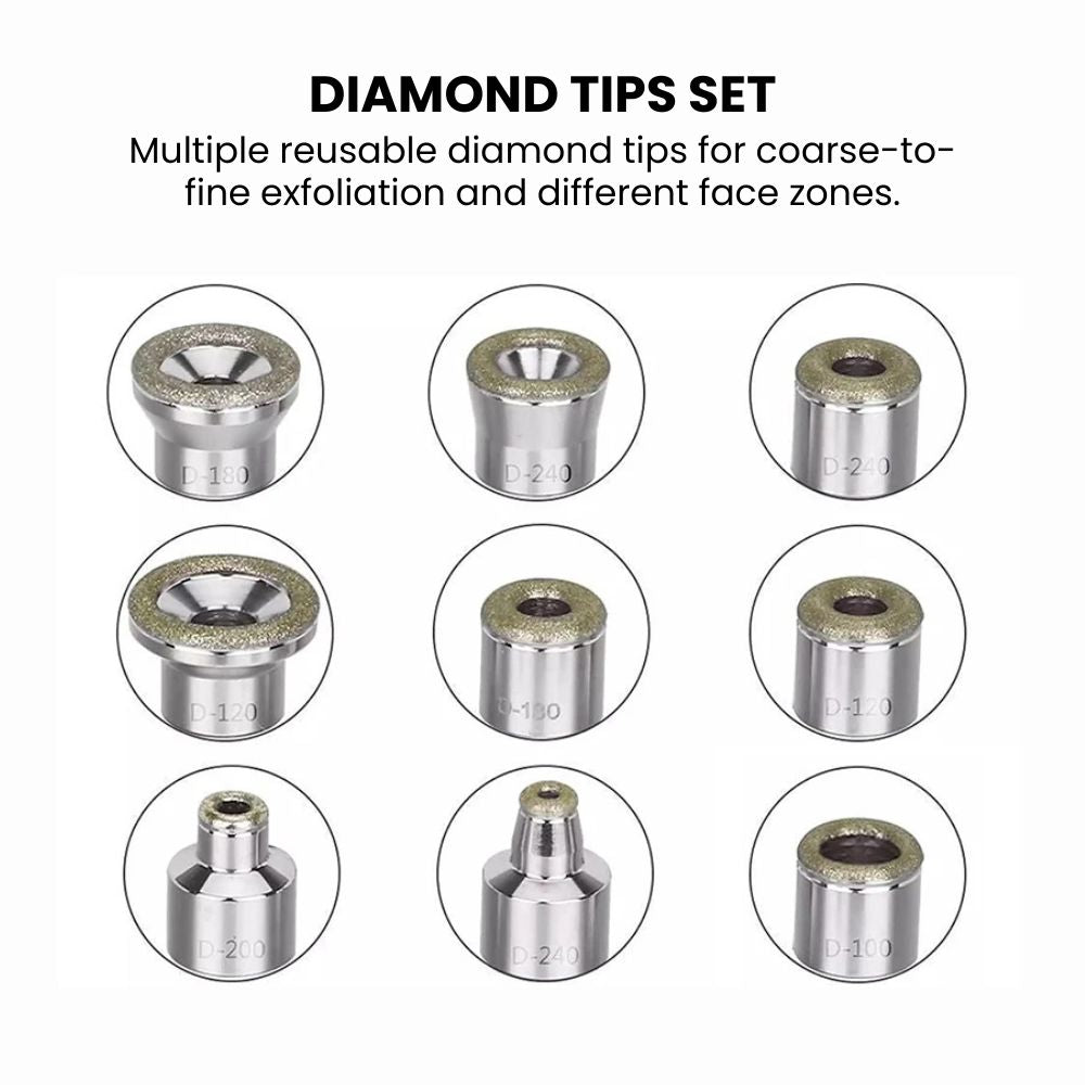 3 in 1 Microdermabrasion Vacuum & Spray Device - tip set