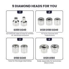 Diamond Peel Blackhead Remover — 2-in-1 Pore Vacuum - heads