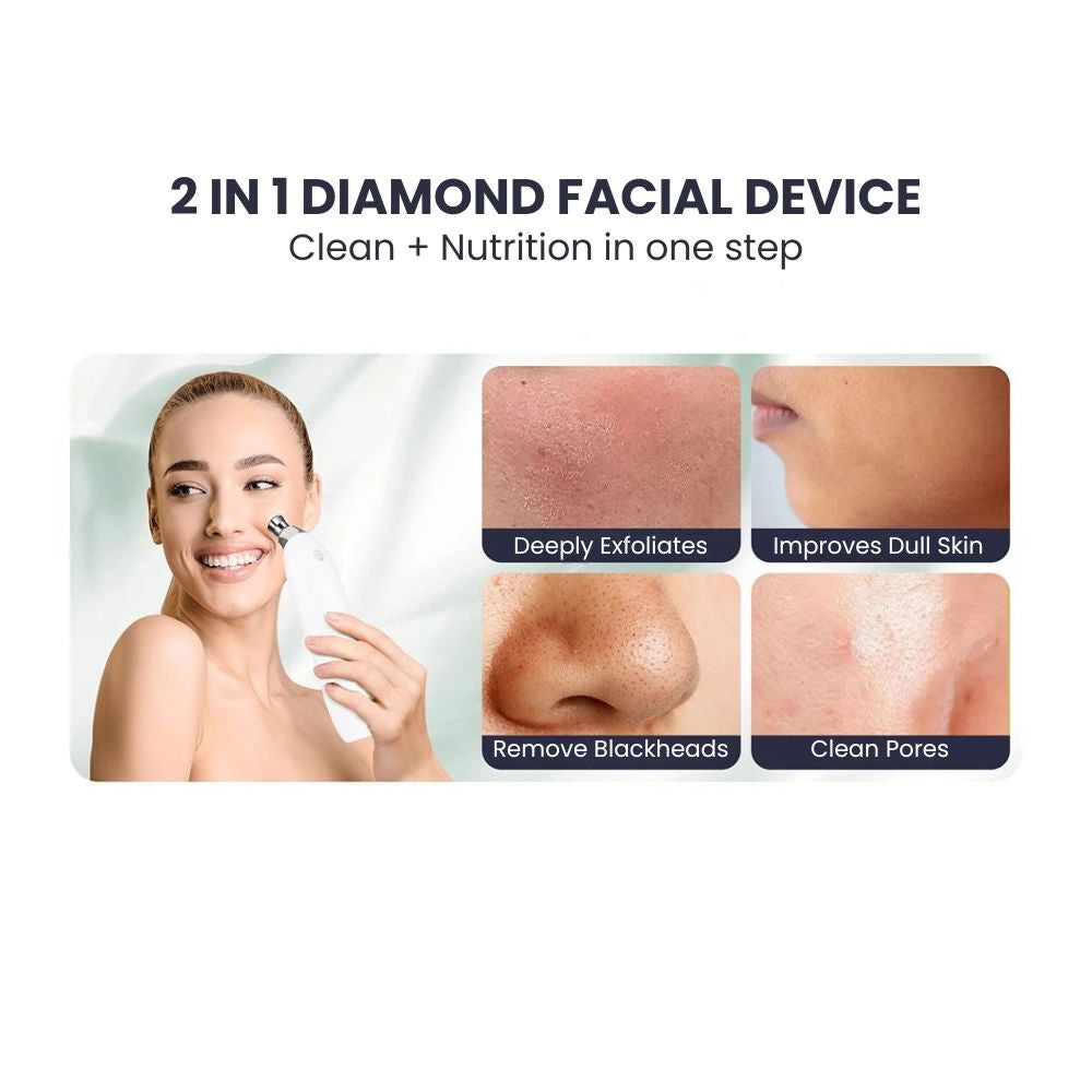 Diamond Peel Blackhead Remover — 2-in-1 Pore Vacuum - 2 in 1