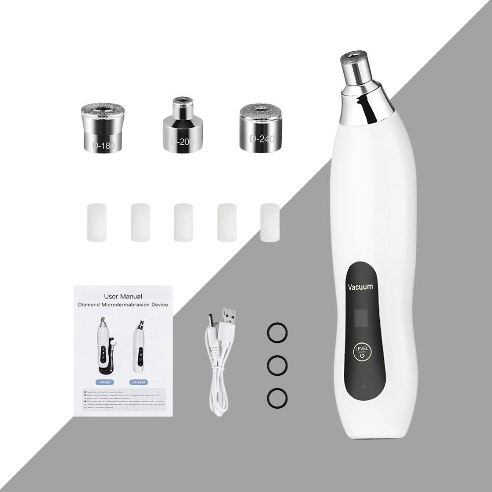 Diamond Microdermabrasion Facial Peeling Device 60KPa - white