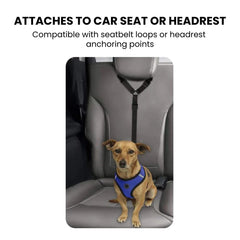 Dog Car Seat Belt & Harness — Adjustable Safety Tether