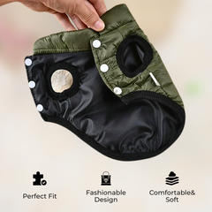 Warm Reversible Dog Coat for Small Medium Pets