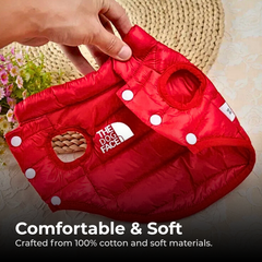 Warm Reversible Dog Coat for Small Medium Pets