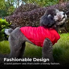 Warm Reversible Dog Coat for Small Medium Pets