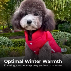 Warm Reversible Dog Coat for Small Medium Pets