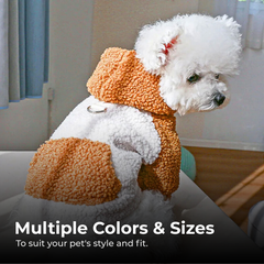 Warm Berber Fleece Dog Hoodie for Small Pets