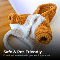 Warm Berber Fleece Dog Hoodie for Small Pets