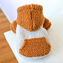 Warm Berber Fleece Dog Hoodie for Small Pets